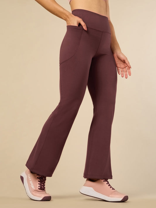 Women's COMFlex Dark Brown Performance Flare Pants