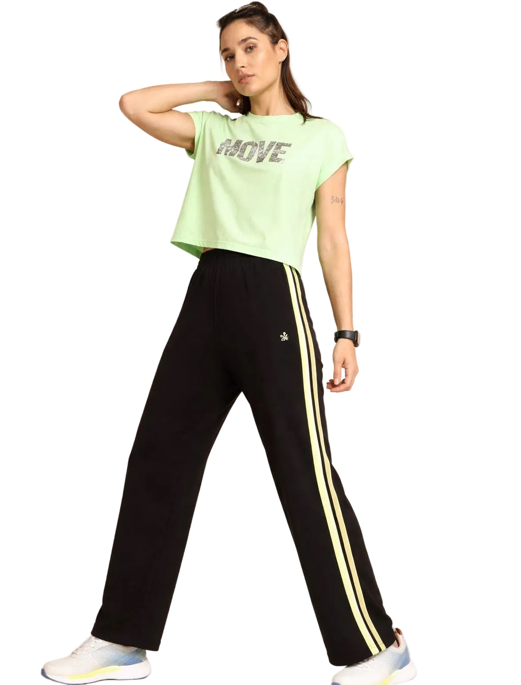 Women's Black Dance Flow Trackpants
